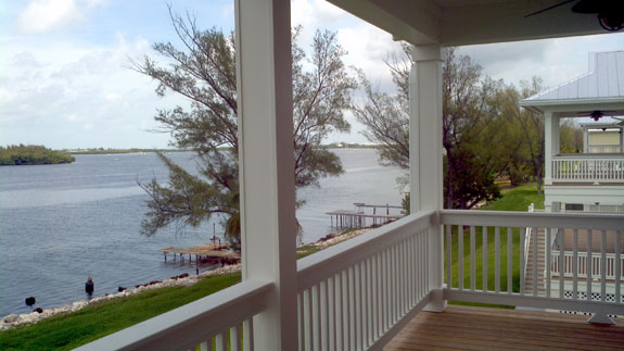  view from one of the 111 homes at a new family housing development opening at Trumbo Point, an annex of Naval Air Station Key West. 