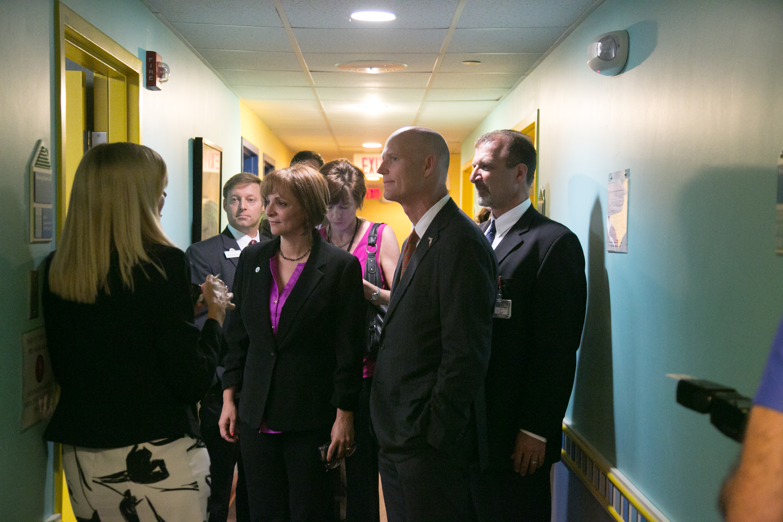 Gov. Rick Scott meets with child protective services following The Miami Herald's reporting on the agency's failings. (Photo by Meredyth Hope Hall, via FLGov.com)