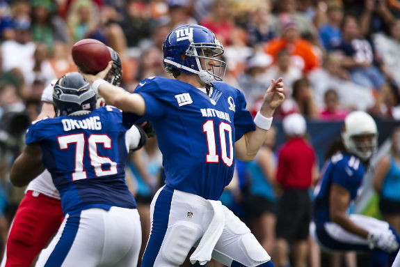 NFL Quarterback Eli Manning gave $2,700 maximum to Jeb Bush campaign. Photo courtesy: Ytoyoda via Wikimedia Commons.